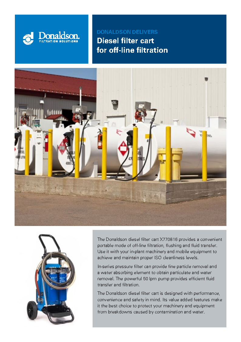 Diesel Filter Cart for Off-Line Filtration